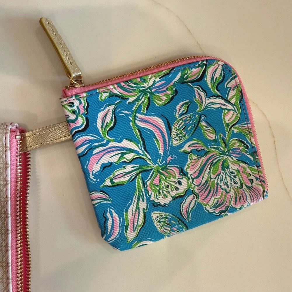 Lilly Pulitzer Tech Pouch Set NWT Cumulus Blue Chick Magnet Retired HTF Preppy